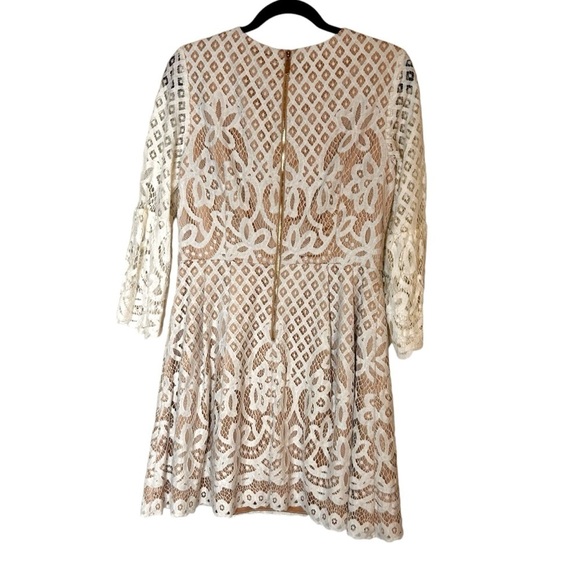 Eliza J White Lace Bell Sleeve Dress- Bridal Shower Dress- Size 10 - Picture 10 of 16